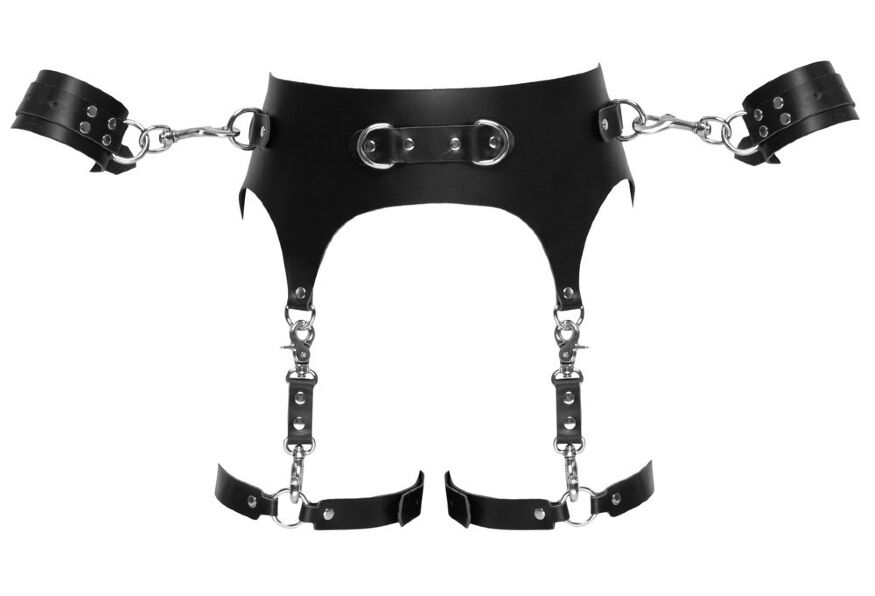Пояс с фиксаторами Leather Suspender Belt S/M ZADO
