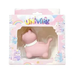Стимулятор клитора с пульсацией UNIVIBE Котик, 5 режимов, розовый