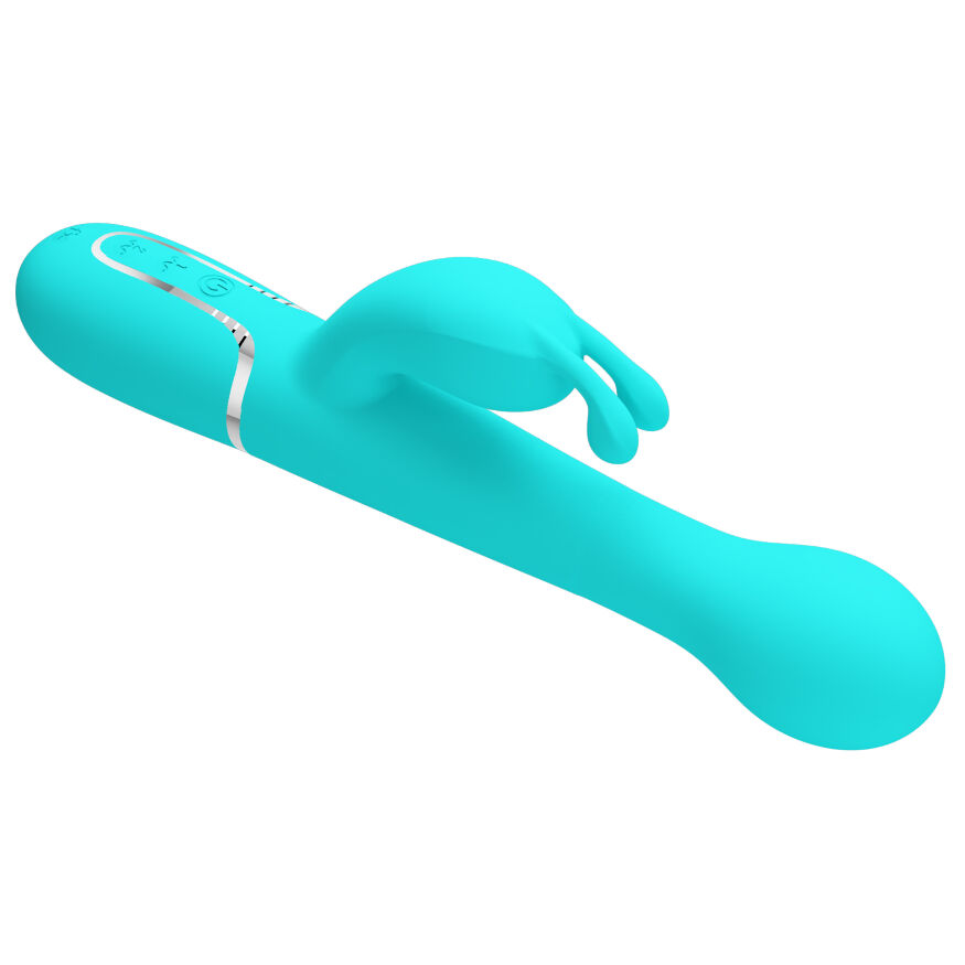 Вибромассажер с поступательным движением серии Pretty Love - Dejon Twinkled Green 7 vibration functions 4 rolling functions, BW-500014-1