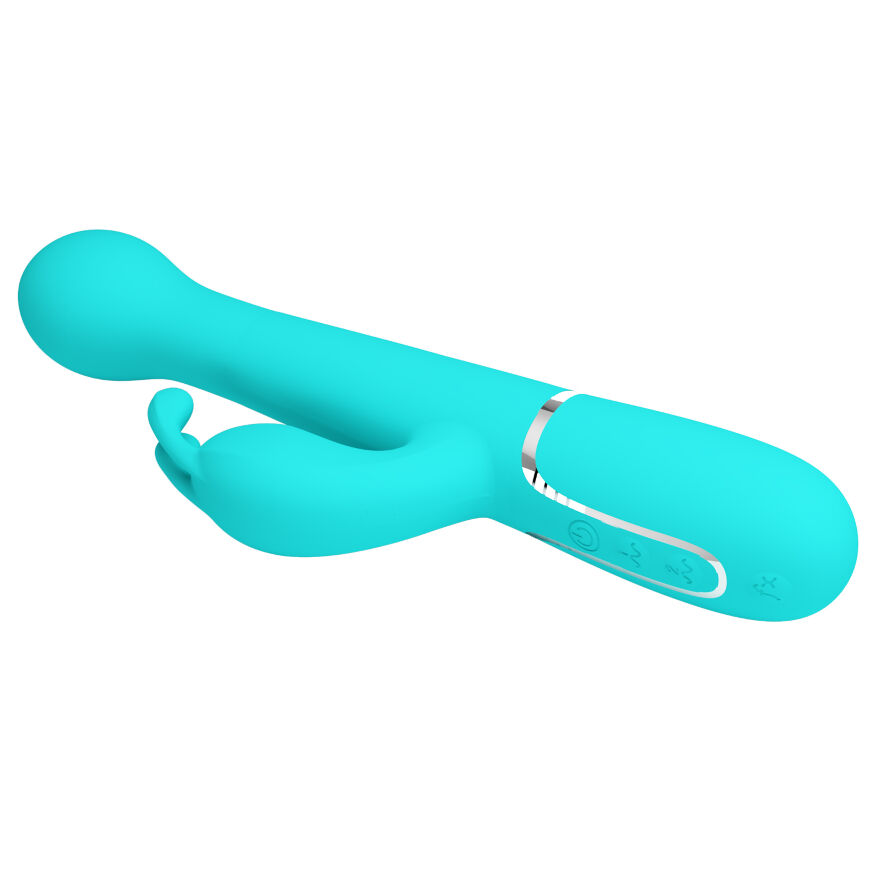 Вибромассажер с поступательным движением серии Pretty Love - Dejon Twinkled Green 7 vibration functions 4 rolling functions, BW-500014-1