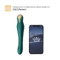 Смартвібратор-пульсатор Zalo  -  King Turquoise Green, кристал Swarovski