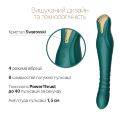 Смартвібратор-пульсатор Zalo  -  King Turquoise Green, кристал Swarovski