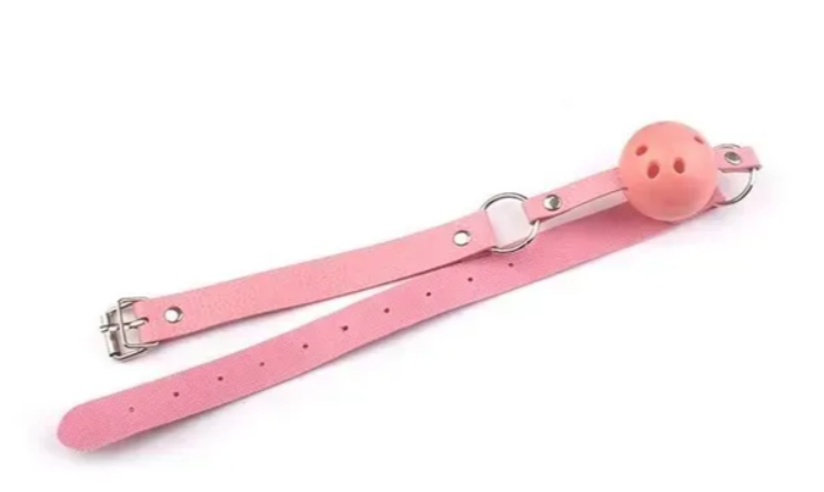 Кляп шар Plastic Pink, SKN-C057