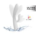 Вибратор-кролик с подогревом Dorcel FLEXI RABBIT WHITE, гибкий ствол
