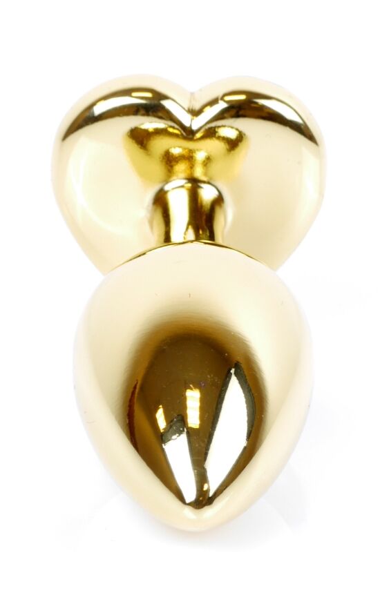 Анальний затор Boss Series - Jewellery Gold Heart PLUG Purple S, BS6400043
