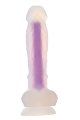 Светящийся фаллоимитатор Dream Toys RADIANT SOFT SILICONE GLOW IN THE DARK DILDO MEDIUM PURPLE