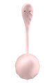Вібратор в трусики Satisfyer Ribbed Petal з додатком та пультом, рожевий