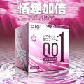 Латексные ультратонкие текстурированные презервативы OLO - ZERO 001 Purple, 10 шт