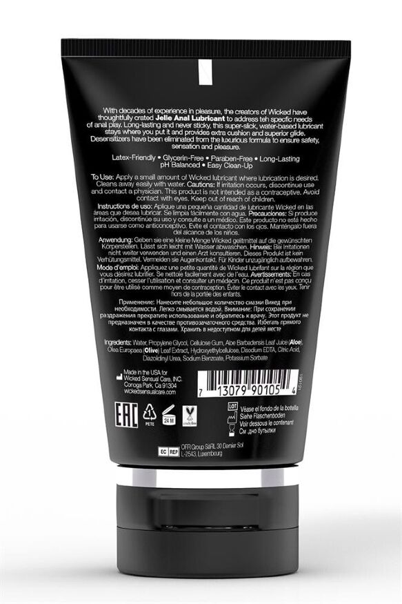Лубрикант анальный Wicked Jelle на водной основе, 120ML