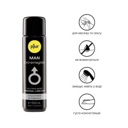 Густа силіконова змазка pjur MAN Premium Extremeglide 100 мл із тривалим ефектом, економна