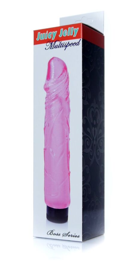 Вибратор Boss Series - Juicy Jelly Multispeed Pink, ( длина 22 см, диаметр 4 см ) BS6700073