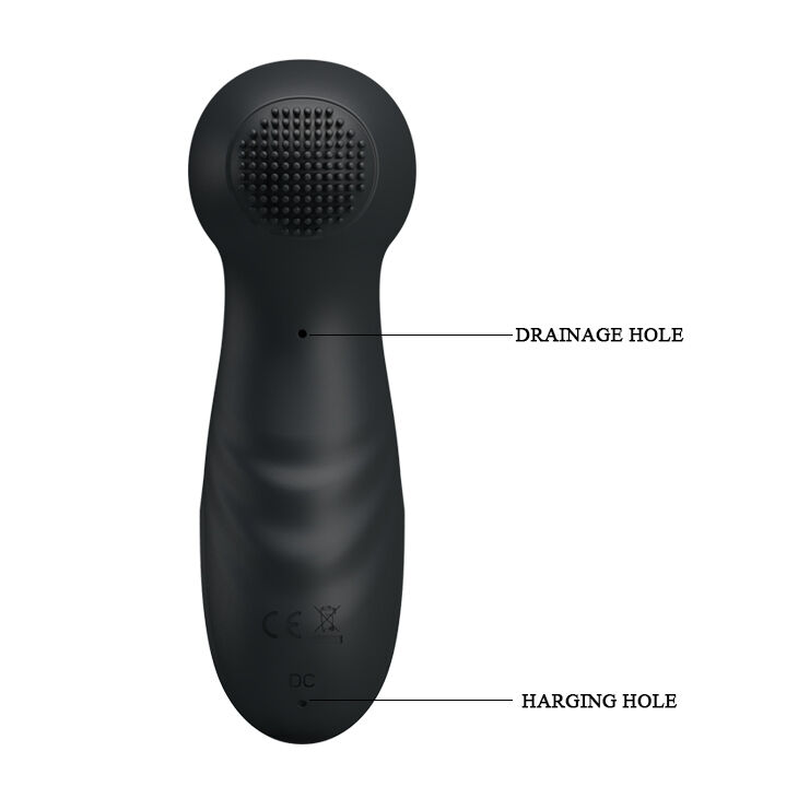 Стильний багатофункціональний кліторальний вібратор Pretty Love Royal Pleasure Hammer Black