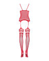 Бодістокінг - Obsessive F214 Bodystocking Red S/M/L