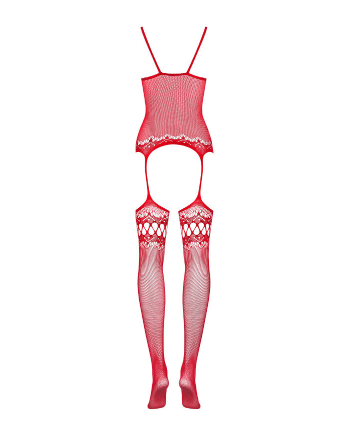 Бодістокінг - Obsessive F214 Bodystocking Red S/M/L