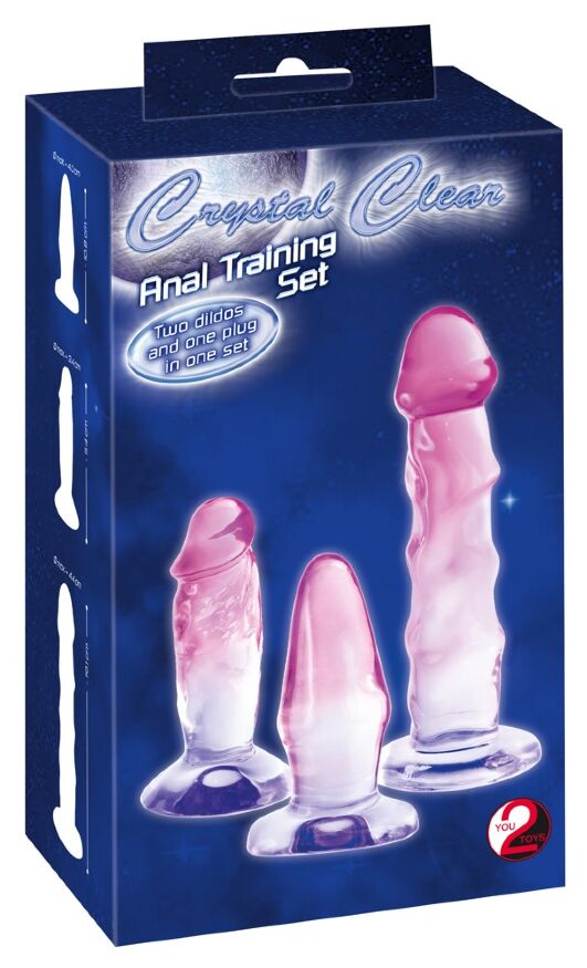 Набір для анальної стимуляції із трьох предметів - Crystal Clear Anal Training Set