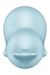 Вакуумный стимулятор Satisfyer Sassy Seal с вибрацией, голубой, 9.5 см