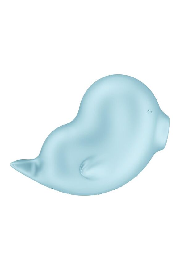 Вакуумный стимулятор Satisfyer Sassy Seal с вибрацией, голубой, 9.5 см