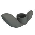 Ерекційне віброкільце з додатковим відростком - Pretty Love Master Ring Cock Ring Black