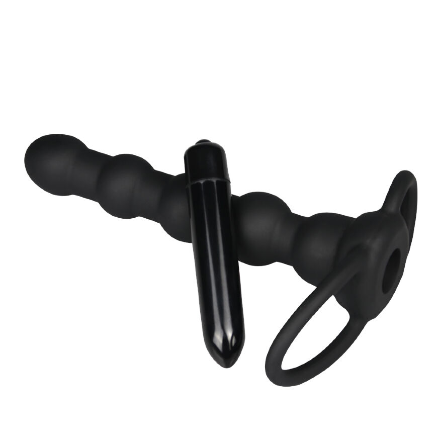 Насадка для подвійного проникнення - Anal Indulgence Collection Vibrating Rock Balled Double Prober