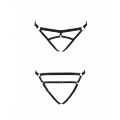 Трусики стринги из стреп KELIS THONG black XXL/XXXL - Passion Exclusive