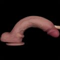 Член с подвижной кожей - LoveToy Sliding Skin Pro II Dual Layer Silicone Dong 10" Flesh