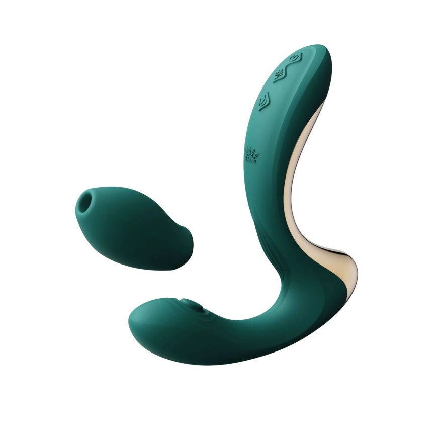 Вібратор-пульсатор з вакуумною насадкою Zalo  -  Talis G-Spot PulseWave Vibrator Turquoise Green