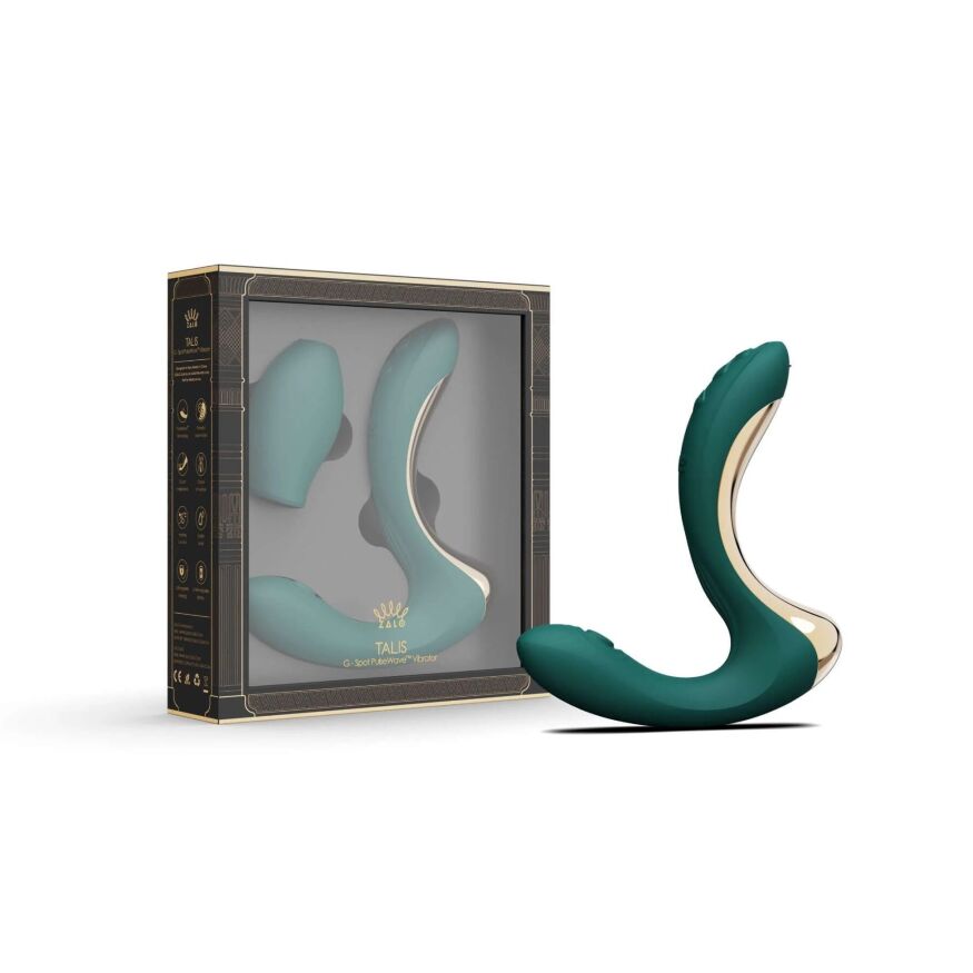 Вібратор-пульсатор з вакуумною насадкою Zalo  -  Talis G-Spot PulseWave Vibrator Turquoise Green