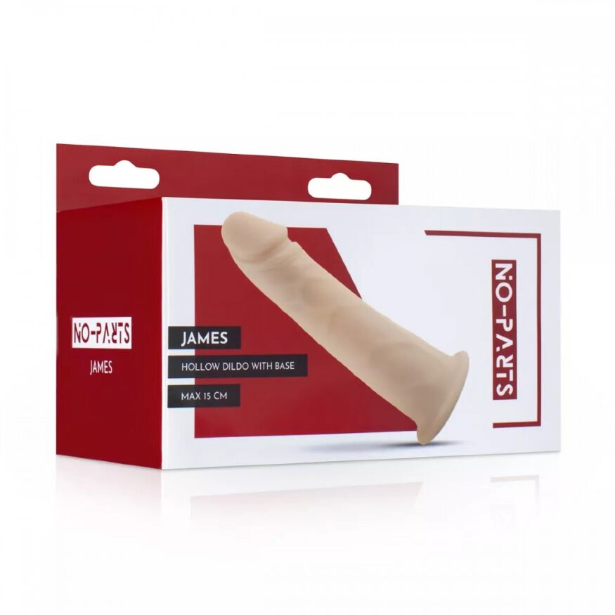 4269 / NP-08-BEIGE Фаллоимитатор реалистичный на присоске No-Parts James, бежевый, 15 см