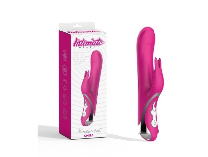 Вибратор кролик с вращением Chisa Missile Rabit-Pink
