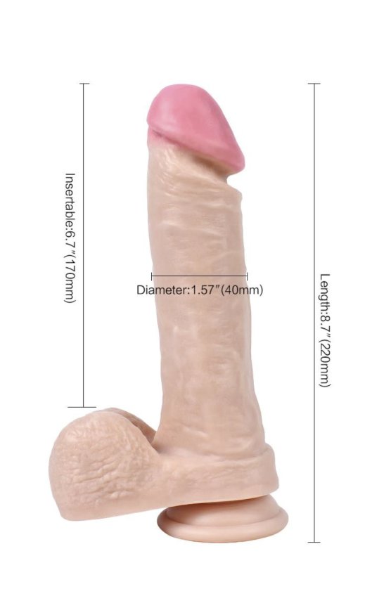 Фаллоимитатор  Wolf King Lifelike Rubber Dildo на присоске телесный