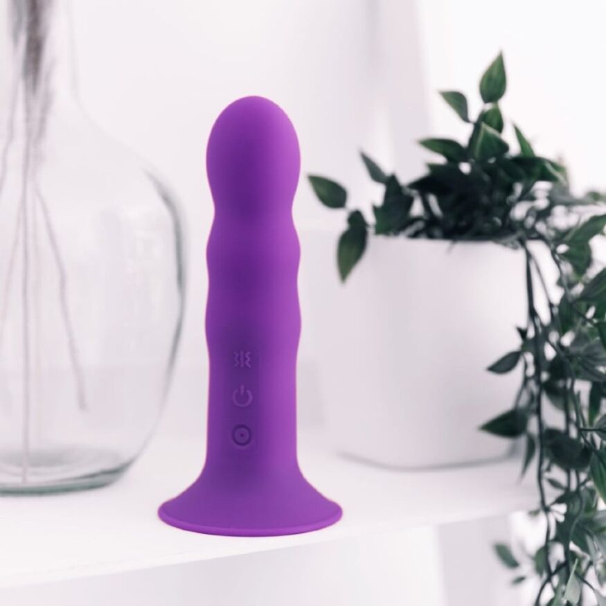 Вибратор рельефный Adrien Lastic Hitsens 3 на присоске, фиолетовый