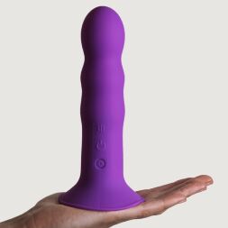Вибратор рельефный Adrien Lastic Hitsens 3 на присоске, фиолетовый