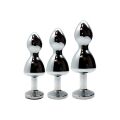 Металева анальна пробка Wooomy Lollypop Double Ball Metal Plug L, діаметр 3,5 см, довжина 10,5 см