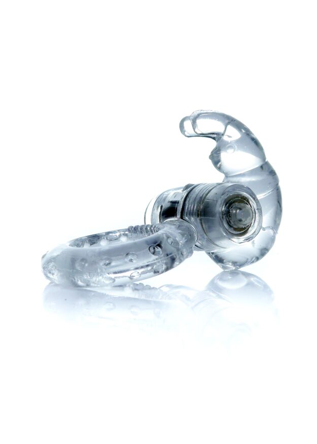 Эрекционное кольцо с вибрацией Rabbit Vibro CockRing Clear