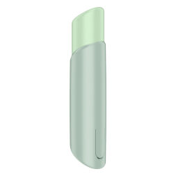 Вакуумний стимулятор Satisfyer Naughty Kiss для клітора, зелений, 12 × 2,7 см