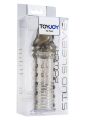 Насадка на член подовжувальна рельєфна Toy Joy, сіра, 15.5 х 3 см