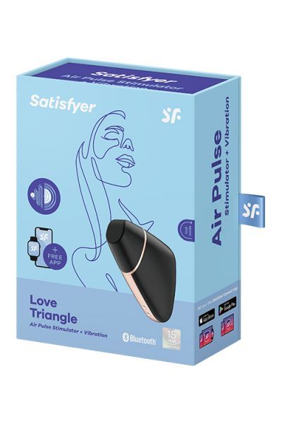 Бесконтактный стимулятор клитора SATISFYER LOVE TRIANGLE BLACK           