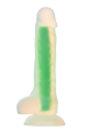 Светящийся фаллоимитатор Dream Toys RADIANT SOFT SILICONE GLOW IN THE DARK DILDO SMALL GREEN