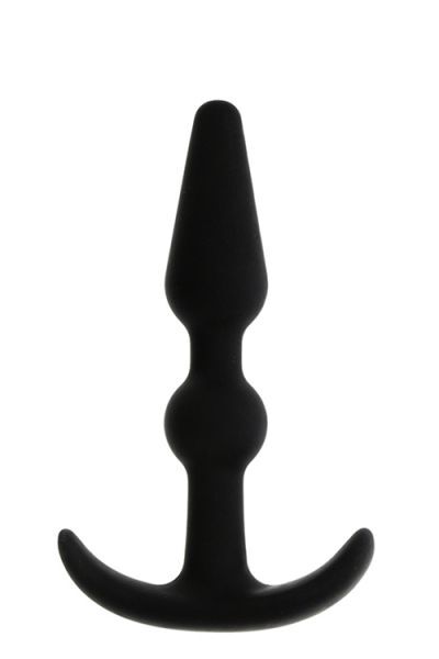 Анальный плаг T-SHAPE SILICONE BUTT PLUG BLACK        