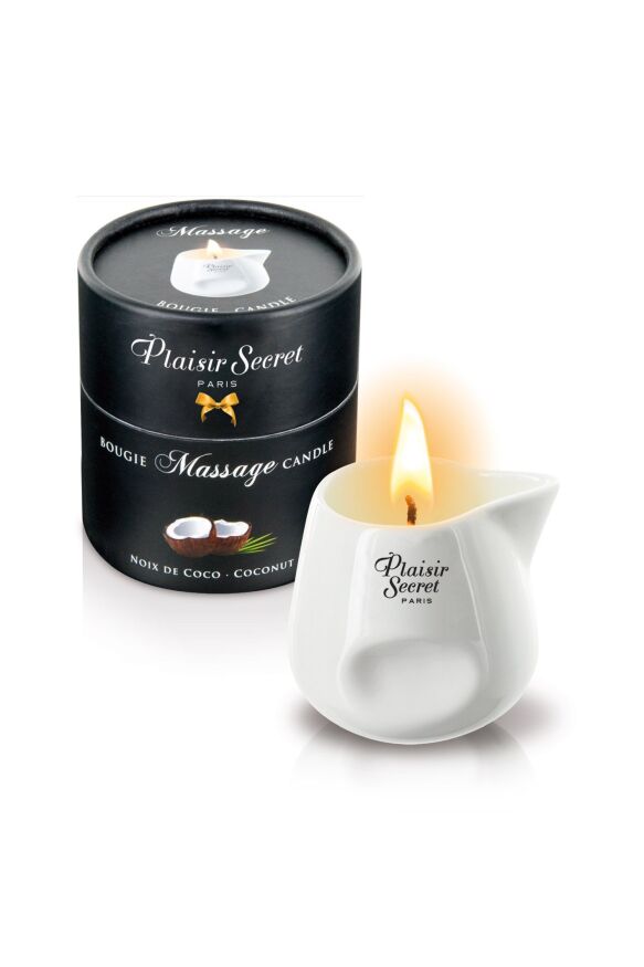 Массажная свеча Plaisir Secret Bougie Coconut с ароматом кокоса, 80 мл