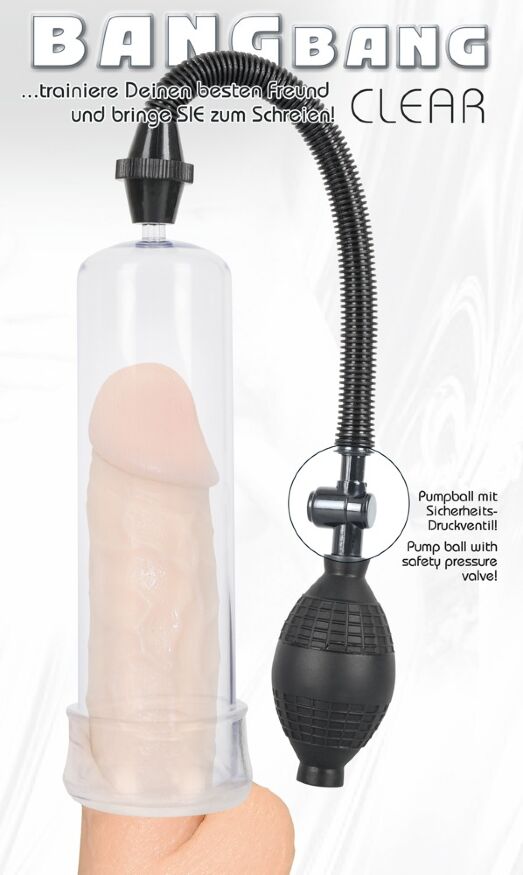 Вакуумна помпа - Bang Bang Penis Pump Clear
