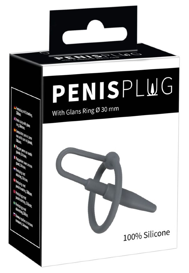 Стимулятор уретри для любителів БДСМ-розваг Penis Plug With Glans Ring