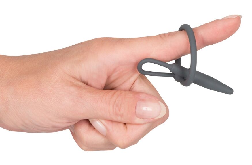 Стимулятор уретри для любителів БДСМ-розваг Penis Plug With Glans Ring