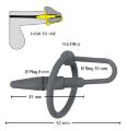 Стимулятор уретри для любителів БДСМ-розваг Penis Plug With Glans Ring