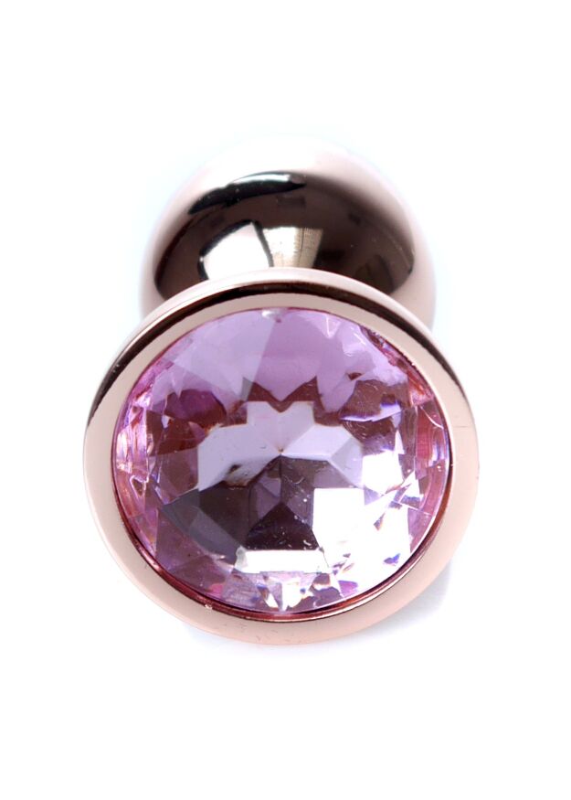 Анальная пробка S с розовым камнем Boss of toys Jewellery