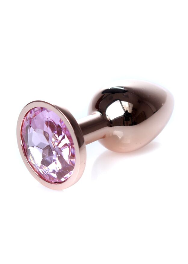 Анальная пробка S с розовым камнем Boss of toys Jewellery