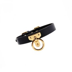 Ошейник-Чокер с кольцом кожанный Leather Cosplay Choker size L
