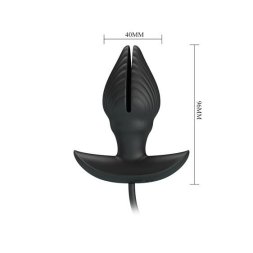Надувний анальний розширювач з вібрацією - Pretty Love Manson Anal Plug Black
