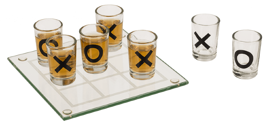 Набір склянок Drinking Game Tic Tac Toe, 9 шт.