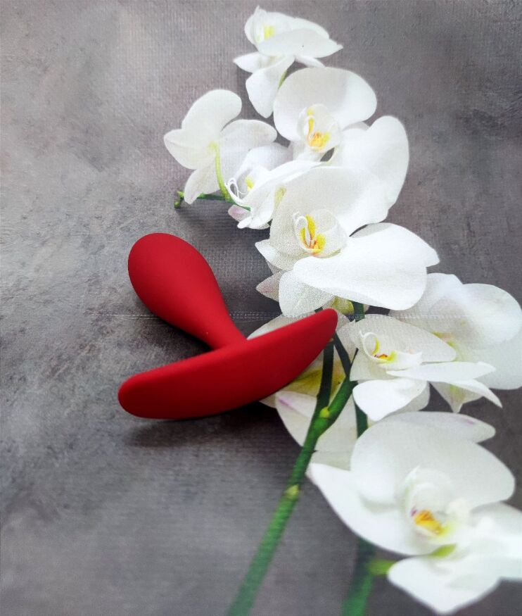 Анальная пробка Loveshop anal plug L RED 9.5 см *2.9 см